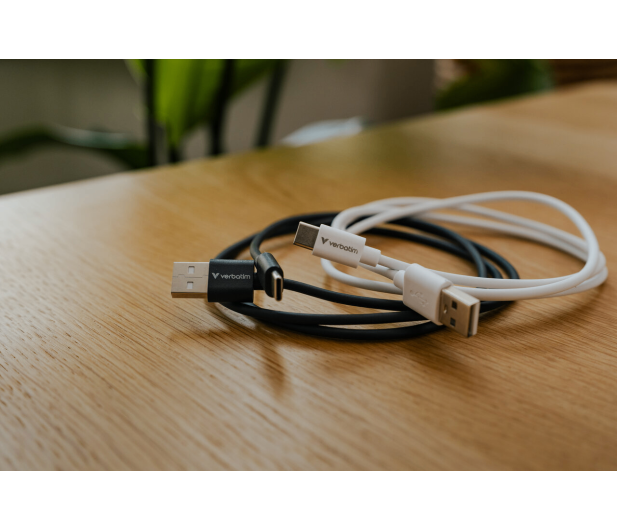 Verbatim Cable USB-A to USB-C 18W 100cm - 2 Pack - Black & White - 1607287 - zdjęcie 2
